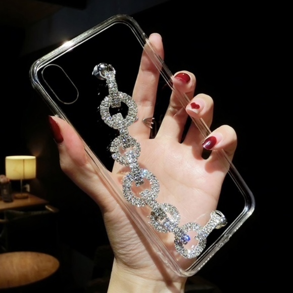 New iPhone XS Max Bling Rhinestone Chain Case - Picture 2 of 3